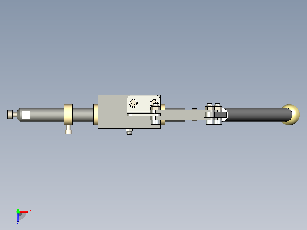 A2005318-杠杆式槽刀 - 车床刀架安装俯视图