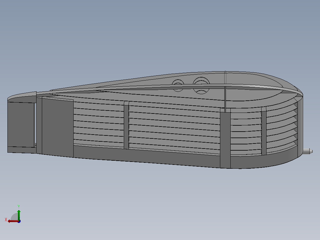 飞机起落架机总成3D模型SolidWorks三维设计图 Catia设计后视图