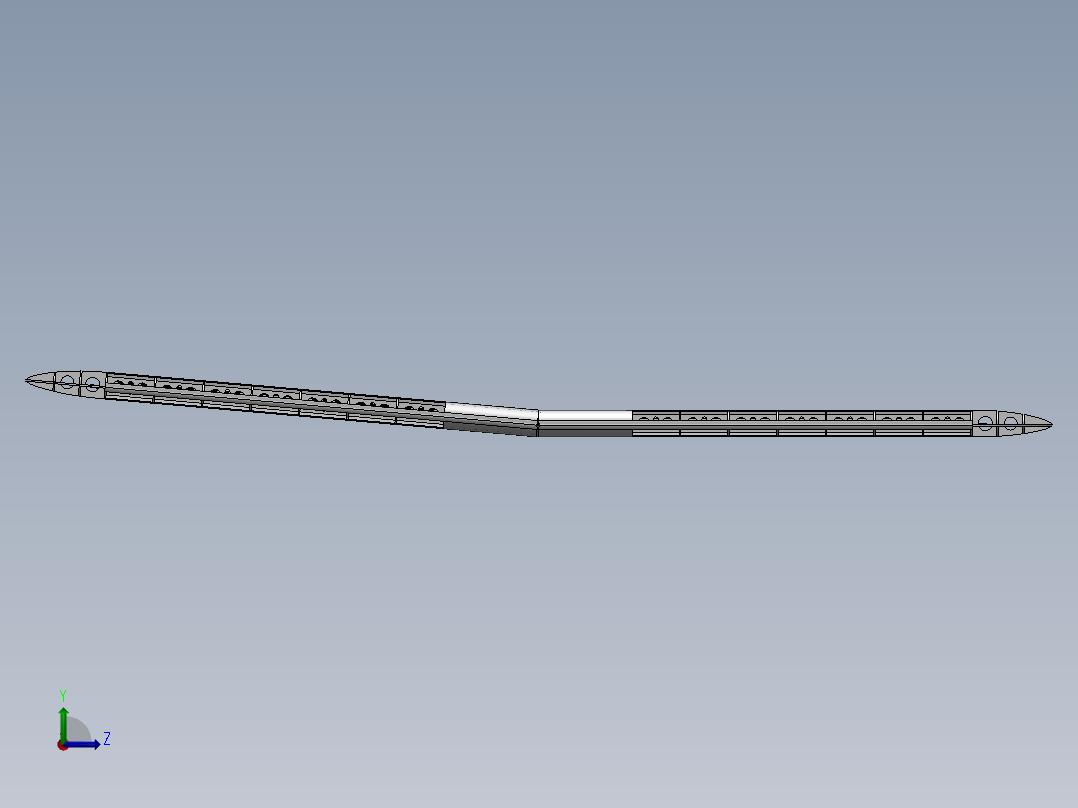 飞机起落架机总成3D模型SolidWorks三维设计图 Catia设计左视图