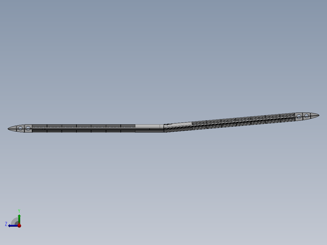 飞机起落架机总成3D模型SolidWorks三维设计图 Catia设计右视图