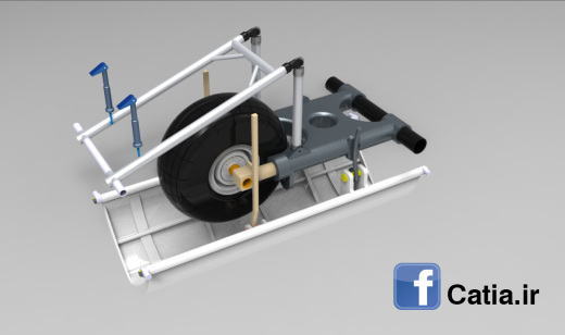 飞机起落架机总成3D模型SolidWorks三维设计图 Catia设计缩略图