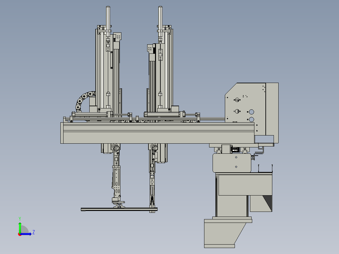 三轴XYZ工业机械臂  STP左视图