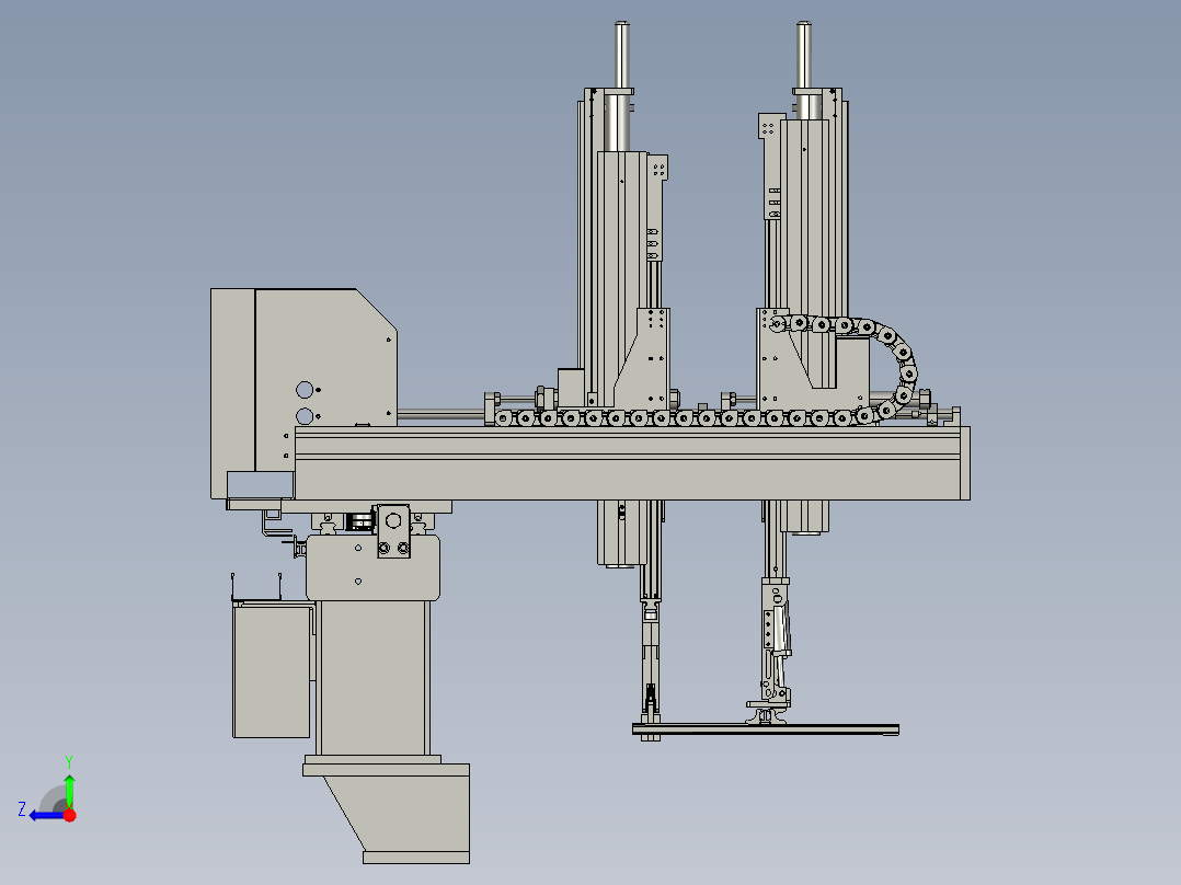 三轴XYZ工业机械臂  STP右视图