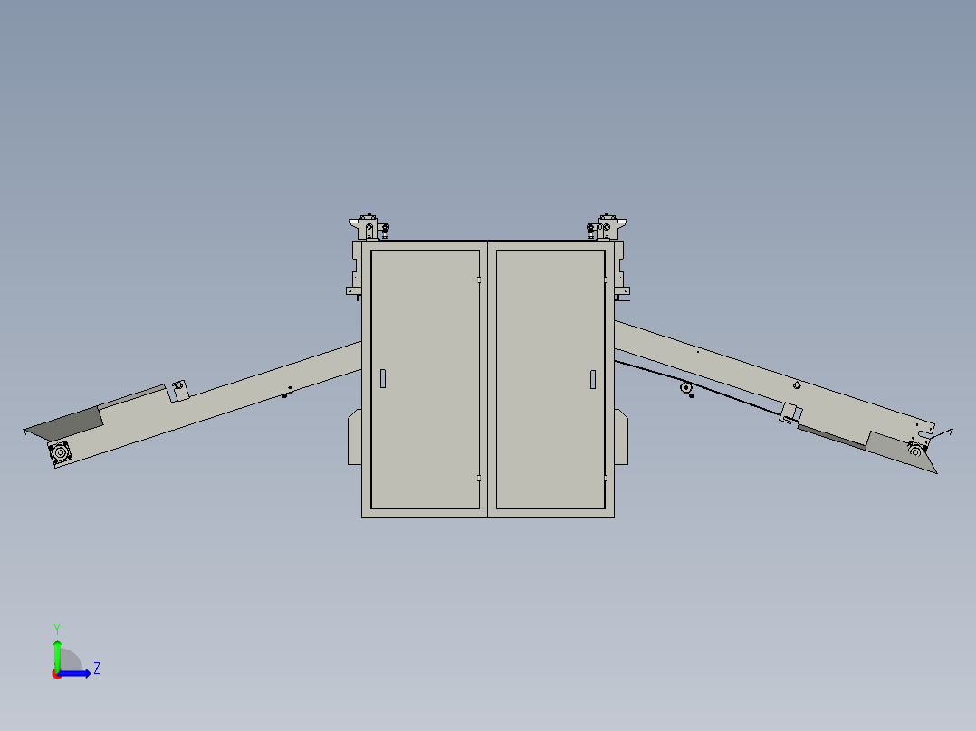 金属钢带折板机左视图