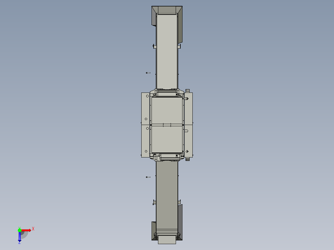 金属钢带折板机俯视图