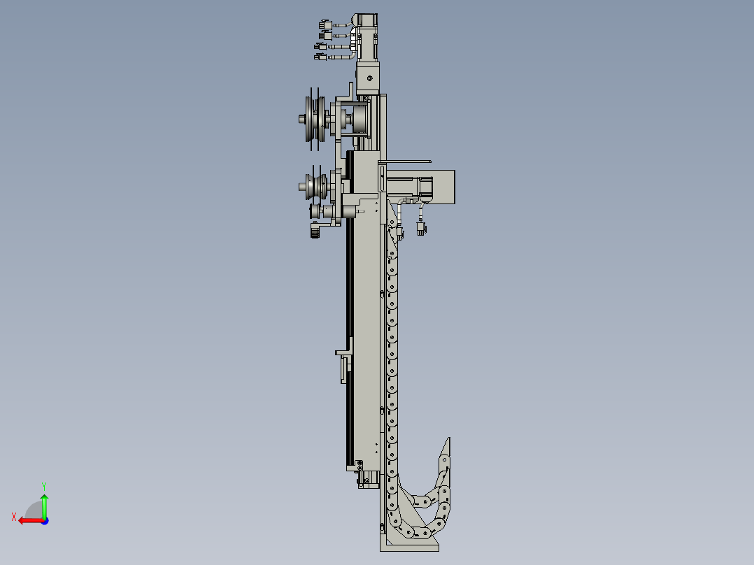 全自动铜膜天线切割检测自动化生产线S2d01-003铜模细丝剥离组件后视图