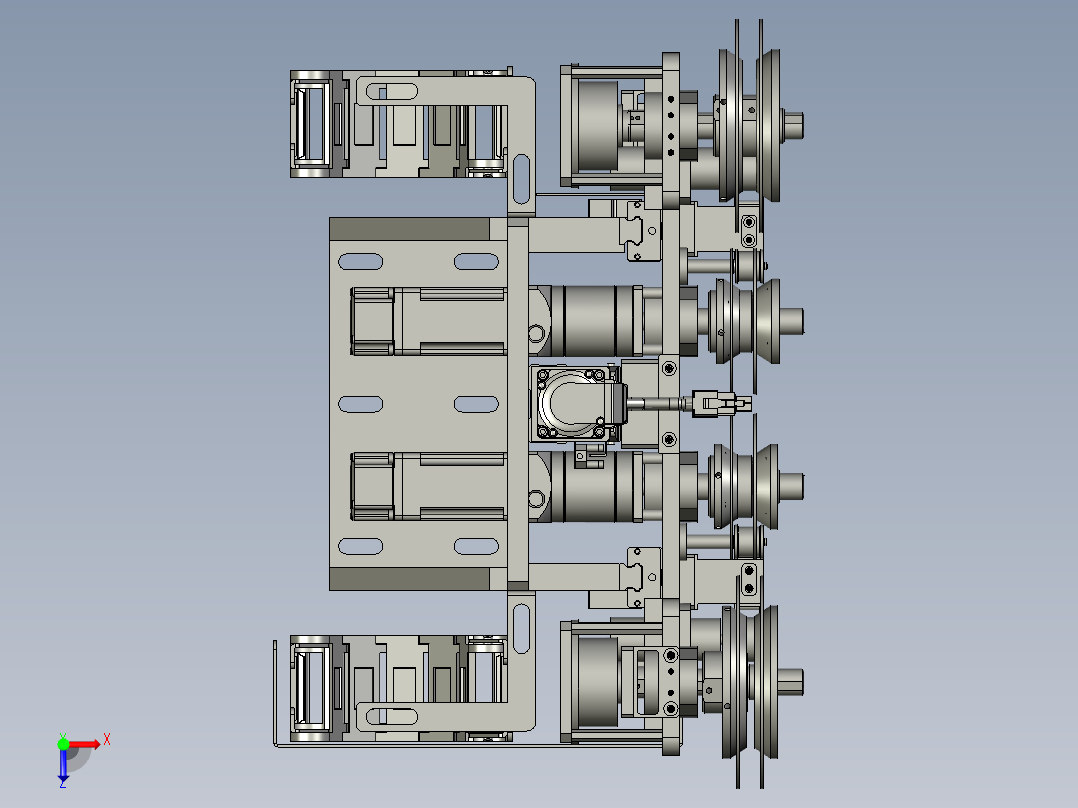 全自动铜膜天线切割检测自动化生产线S2d01-003铜模细丝剥离组件俯视图