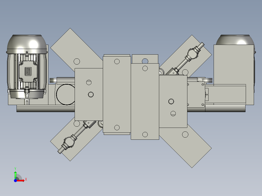 多头双面钻孔机前视图