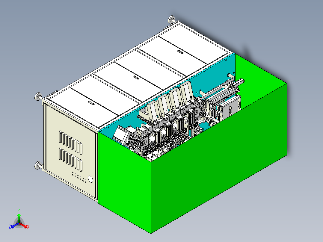 电机检测装配设备设计正等轴测图