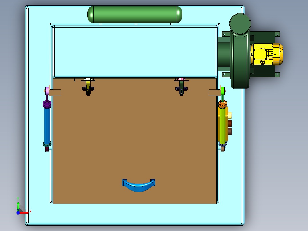 塑料母粒的振动下料装置前视图