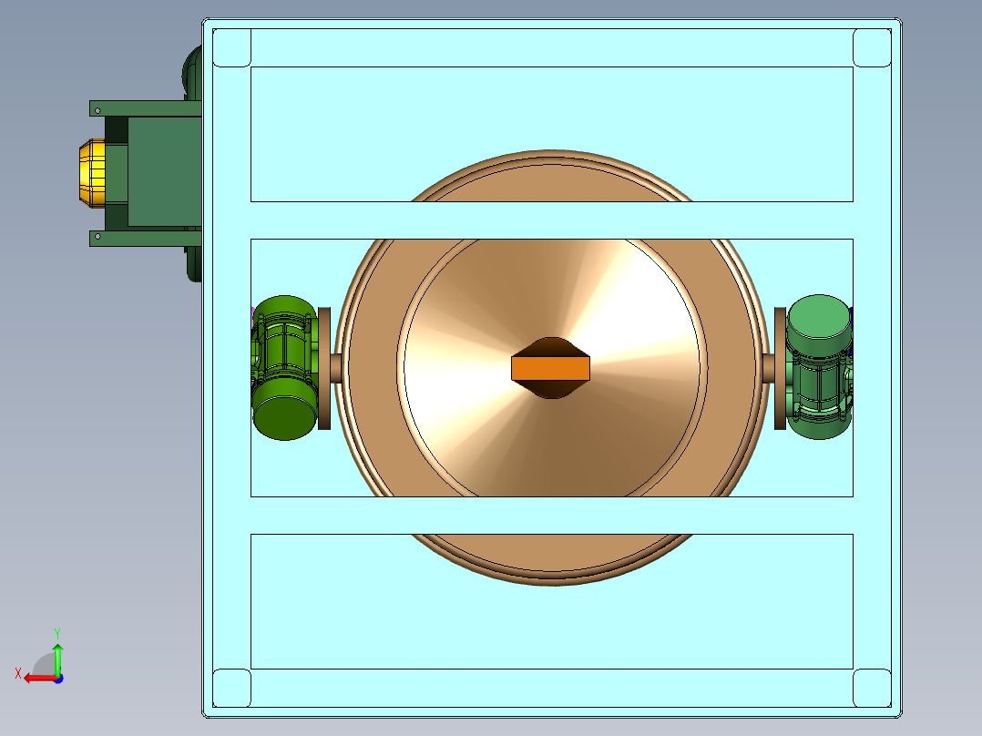 塑料母粒的振动下料装置后视图