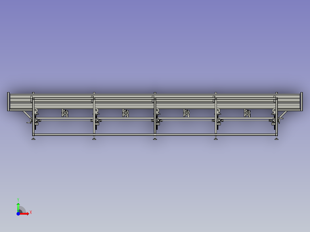 多层管上料器前视图