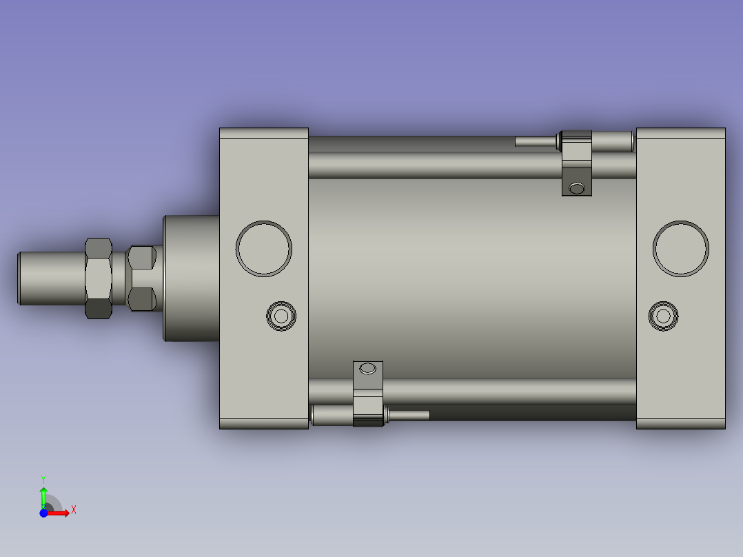 气缸SC100x75S前视图