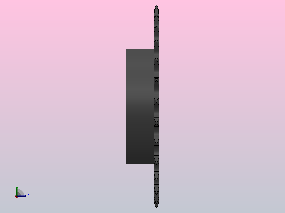 直孔链轮081型_29-081-1右视图