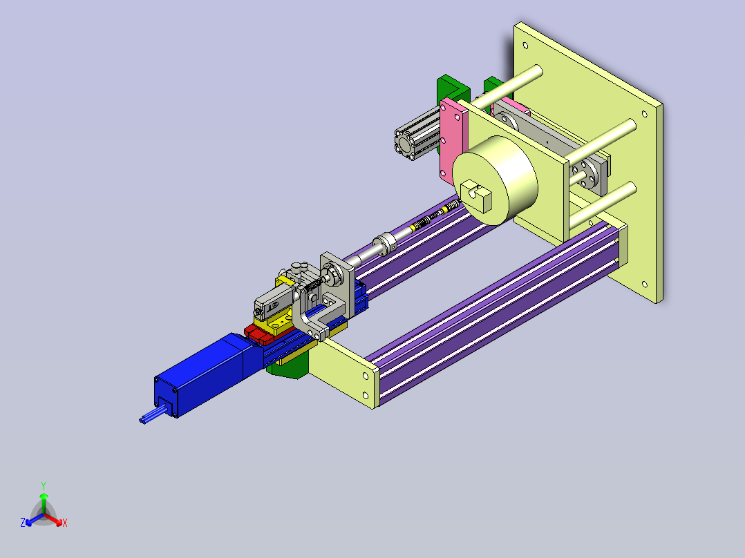 定子磁化电机着磁自动化设备正等轴测图