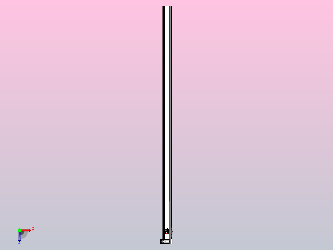 皮带直线轴半封闭可选导轨TPA-HNB-120D-110-L2850-RU-C-P40-N3俯视图