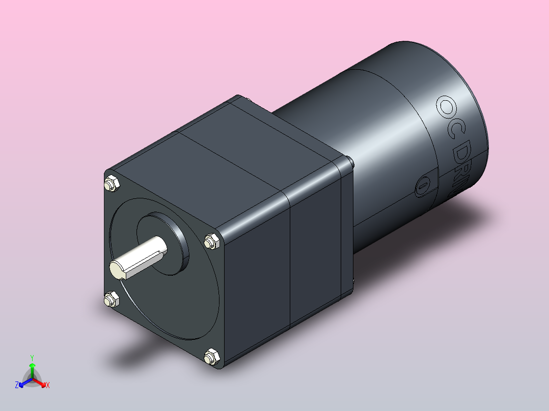 80DC(30W╱60W)微型直流组合型电机[80DC30GV12R16-80GM10HK]主视图