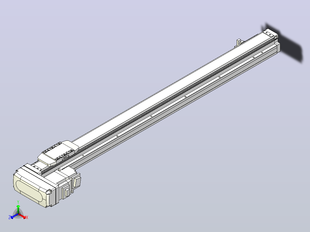 滚珠丝杠直线轴内置导轨TPA-GCR-40-1210C-L550-ML-M10-N3主视图