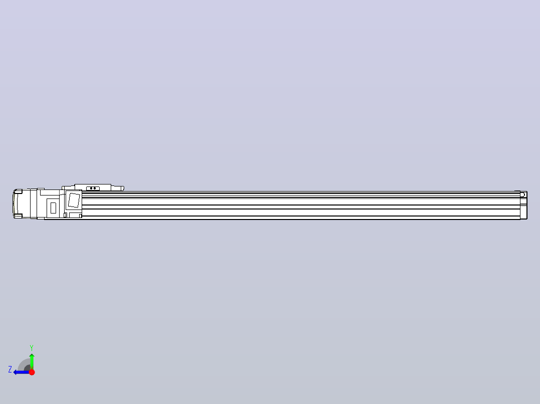 滚珠丝杠直线轴内置导轨TPA-GCR-40-1210C-L550-ML-M10-N3右视图