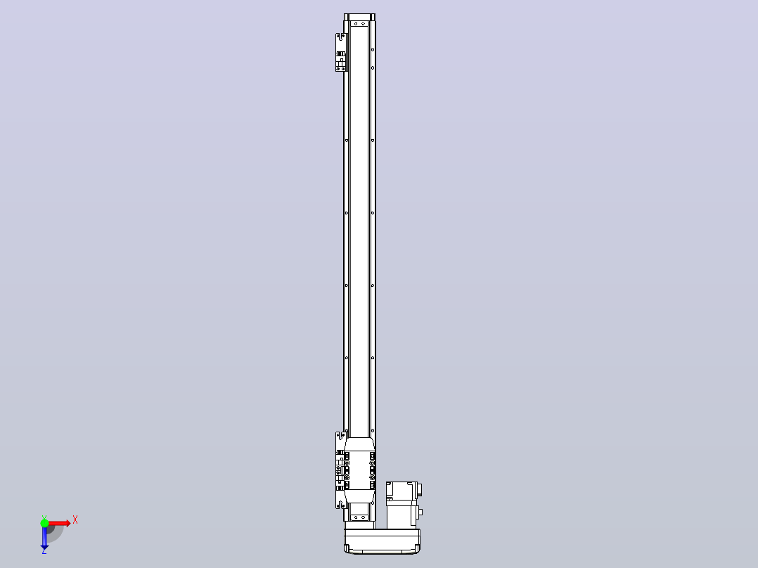 滚珠丝杠直线轴内置导轨TPA-GCR-40-1210C-L550-ML-M10-N3俯视图