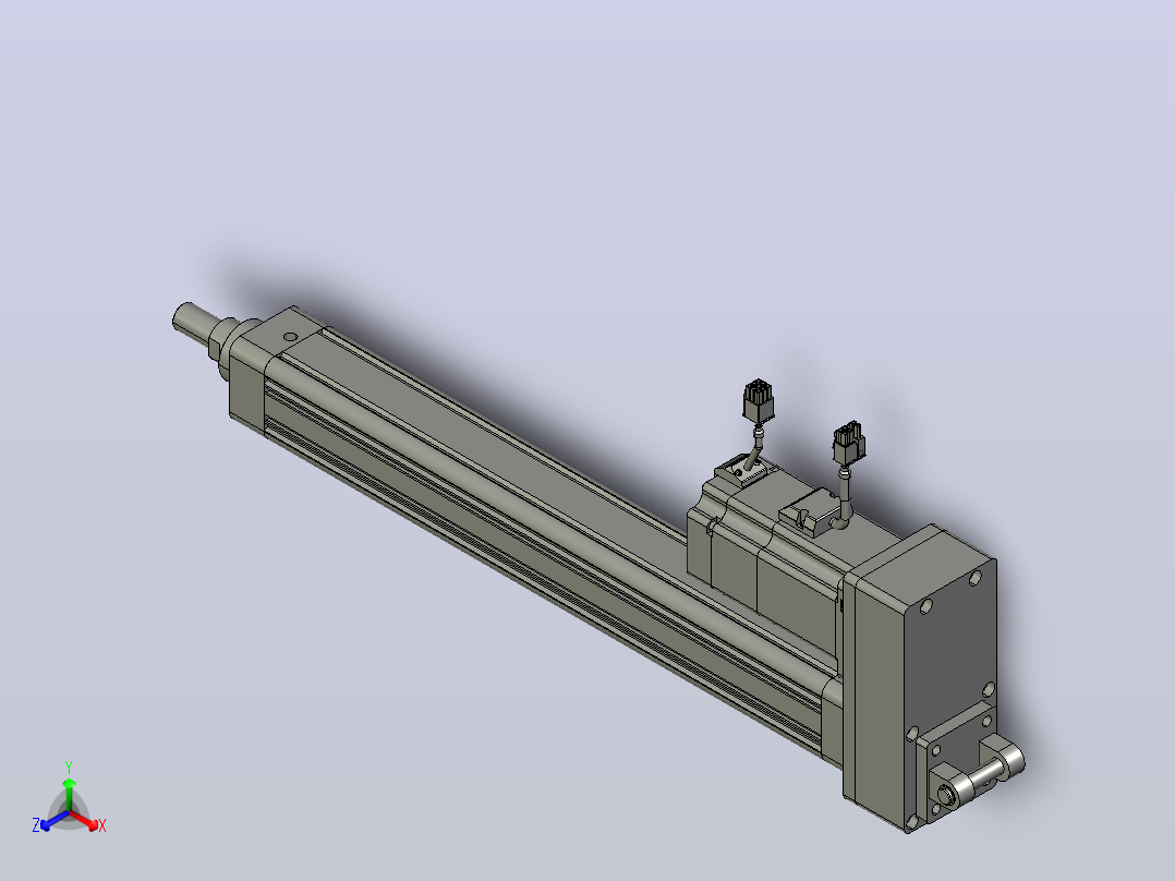轻载电动缸TPA-ESR50-1610C-L400-MR-CB-W-P40-C3主视图