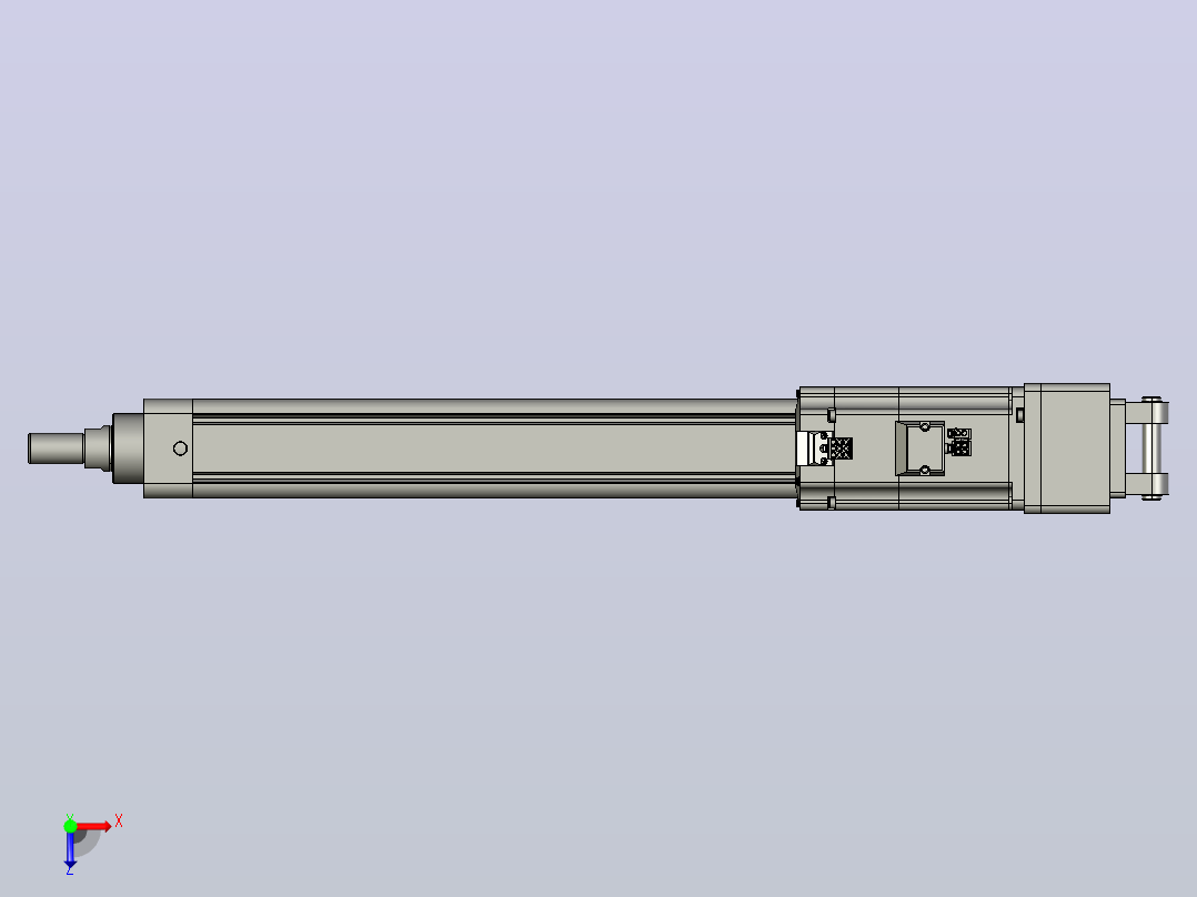 轻载电动缸TPA-ESR50-1610C-L400-MR-CB-W-P40-C3俯视图