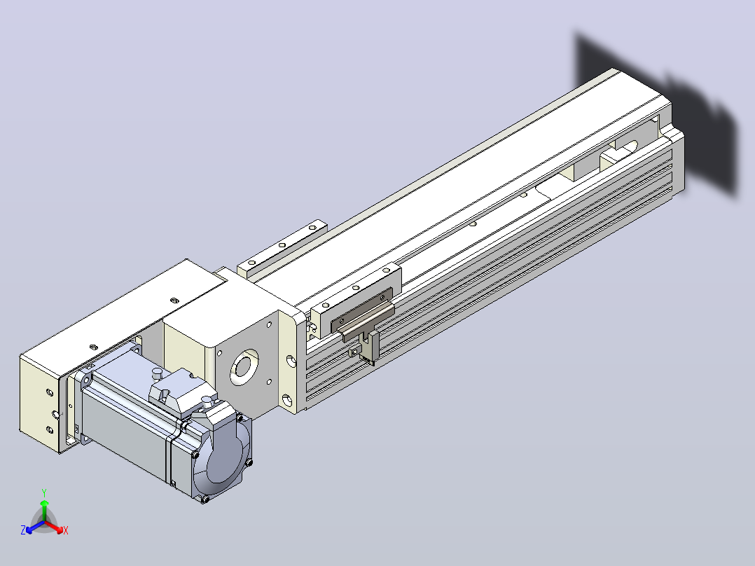 皮带直线轴半封闭可选导轨TPA-HNB-85S-90-L200-ML-C-P20-N3主视图