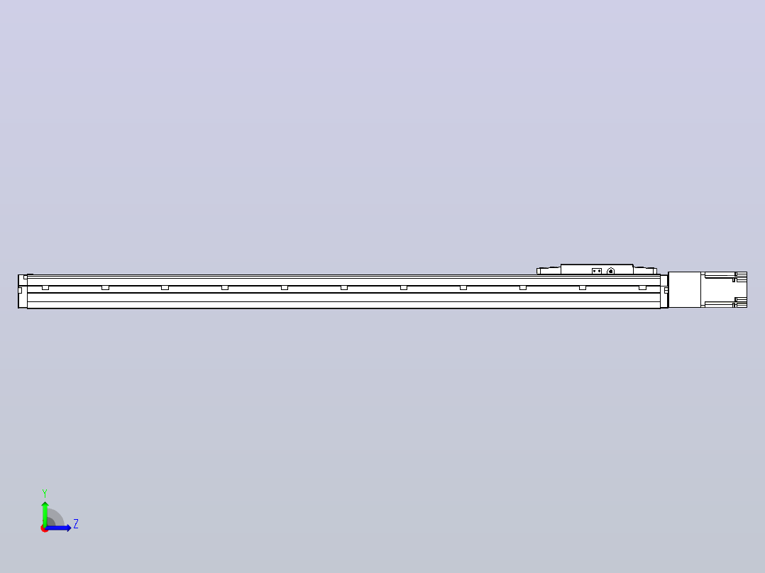 滚珠丝杠直线轴内置导轨TPA-GCR-120-1610C-L850-M-M40-N3左视图