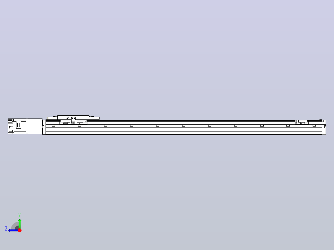 滚珠丝杠直线轴内置导轨TPA-GCR-120-1610C-L850-M-M40-N3右视图