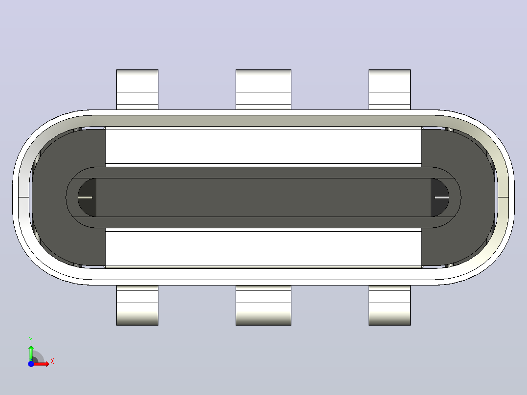 USB-C垂直连接器前视图