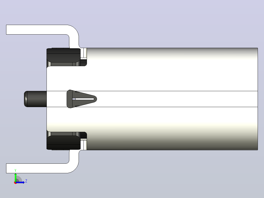USB-C垂直连接器左视图