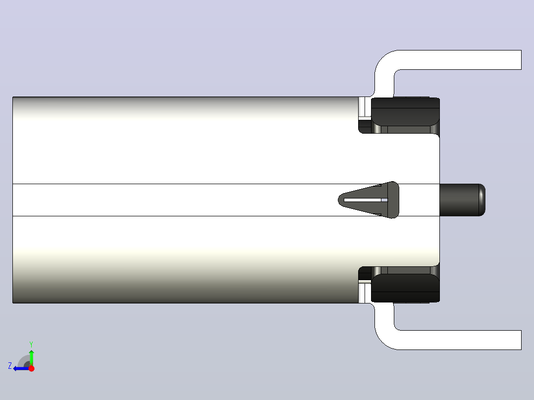 USB-C垂直连接器右视图
