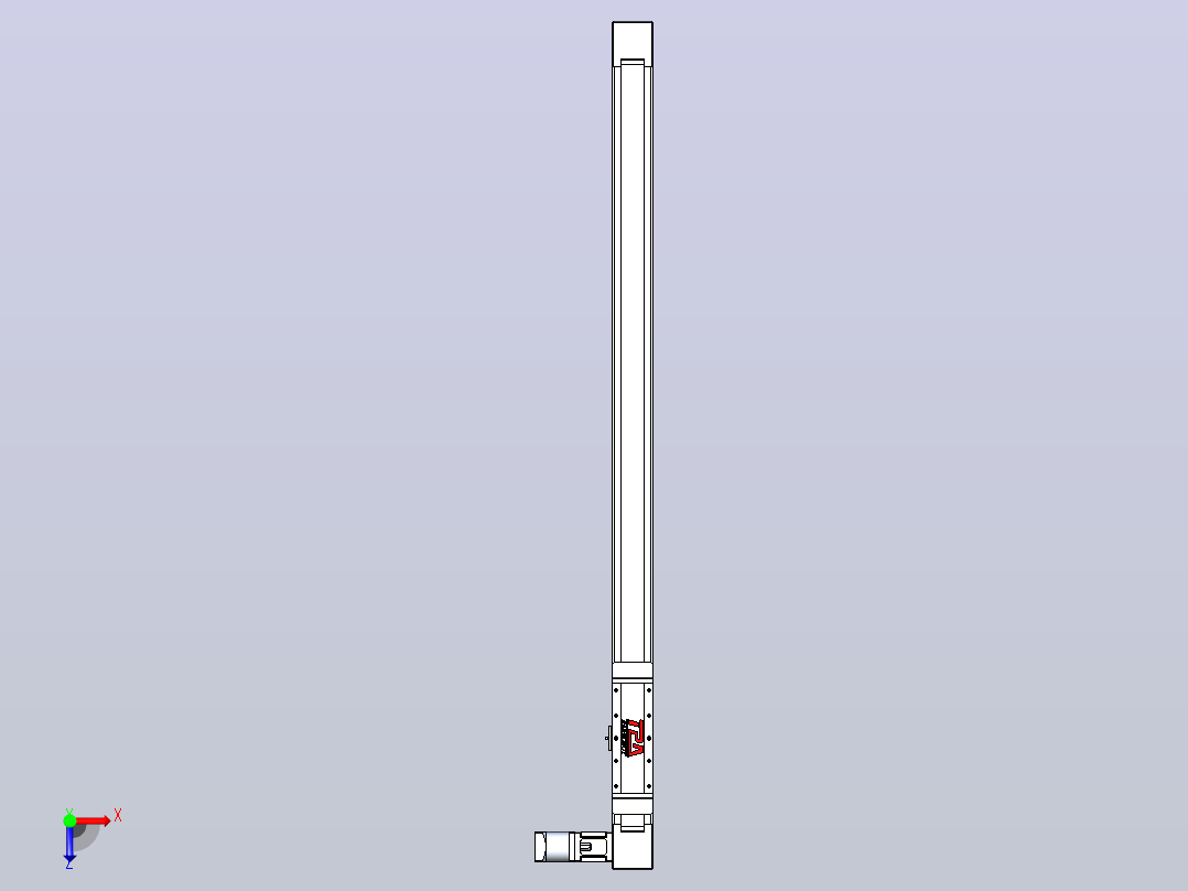 伺服电机集成皮带传动直线执行器TPA-OCB-80-140-L1150-DL-J60-N3俯视图