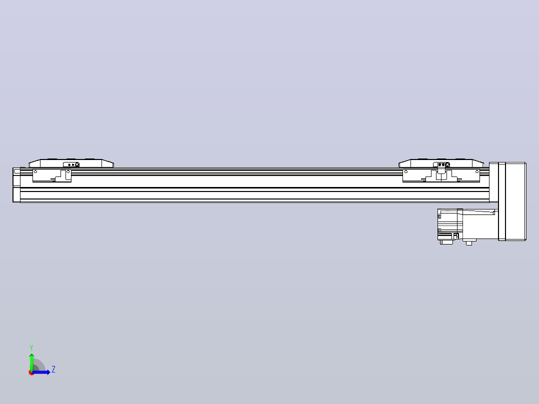 滚珠丝杠线性轴TPA-GCRS-50-1205C-L175-MP-M10-N3左视图