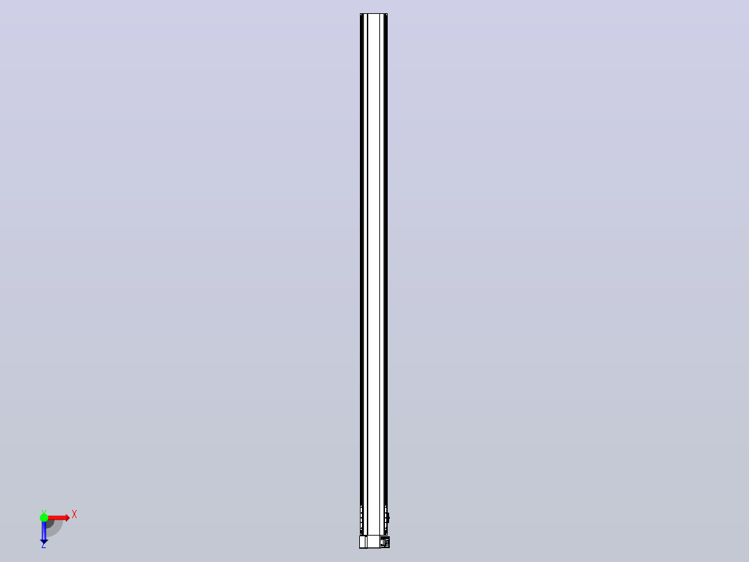 皮带直线轴半封闭可选导轨TPA-HNB-140D-120-L2500-LP-Y-P40-N3俯视图