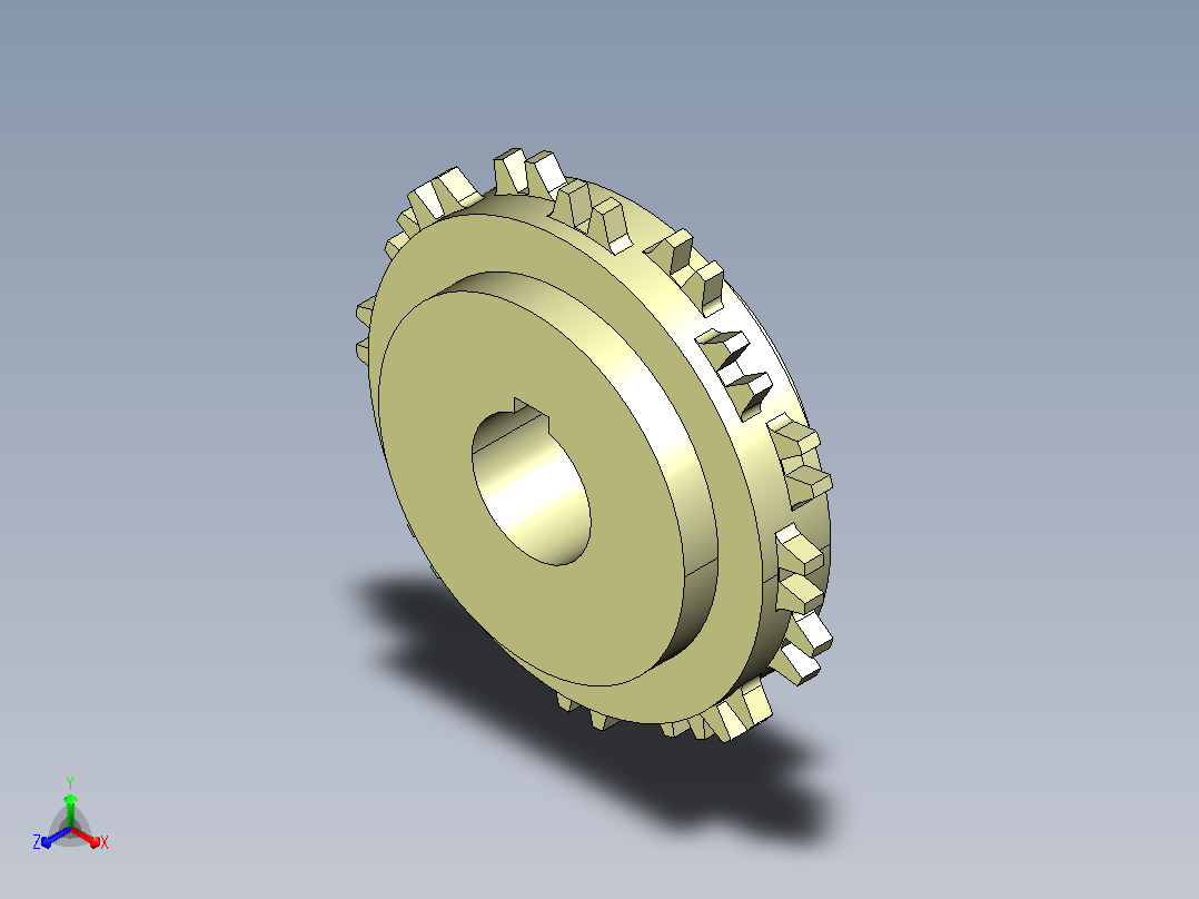 JS YS300-5-16T-R35-C1机加工主动轮主视图