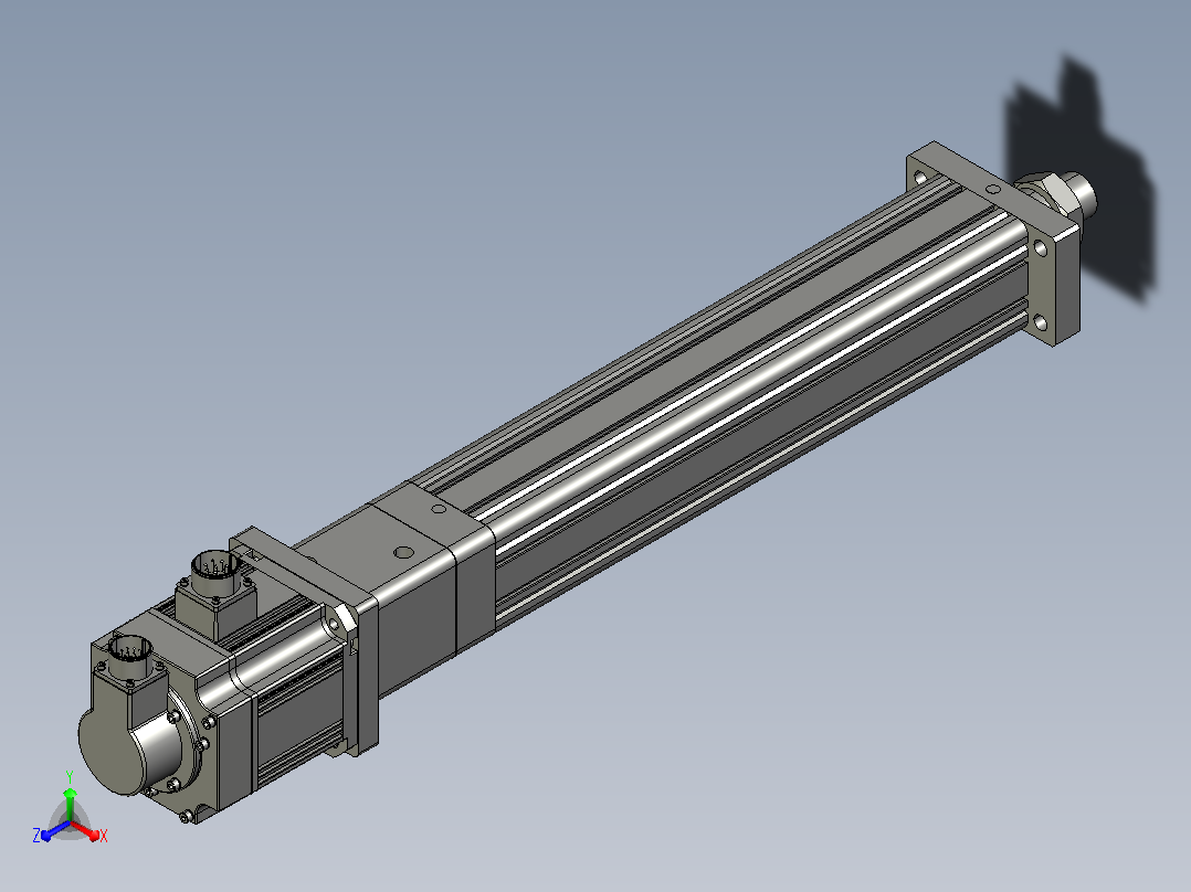 伺服电缸SOE80-L10-C-S400-D-FA-A-P1K-D3主视图