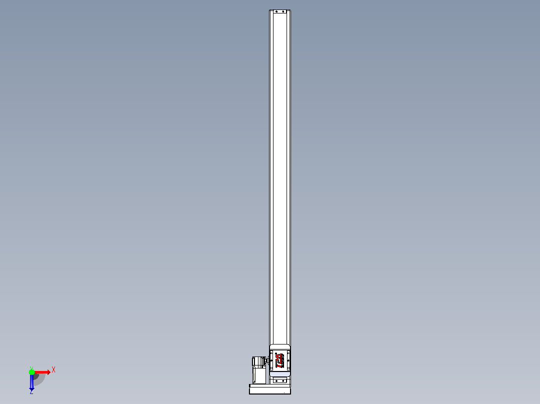 滚珠丝杠直线轴带导轨全封闭TPA-HCR-65S-1610C-L1000-ML-Y-P10-N3俯视图