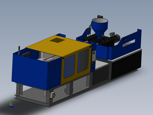 注塑机模型 3D图纸 外部模型机械设备solidworks 3D模型
