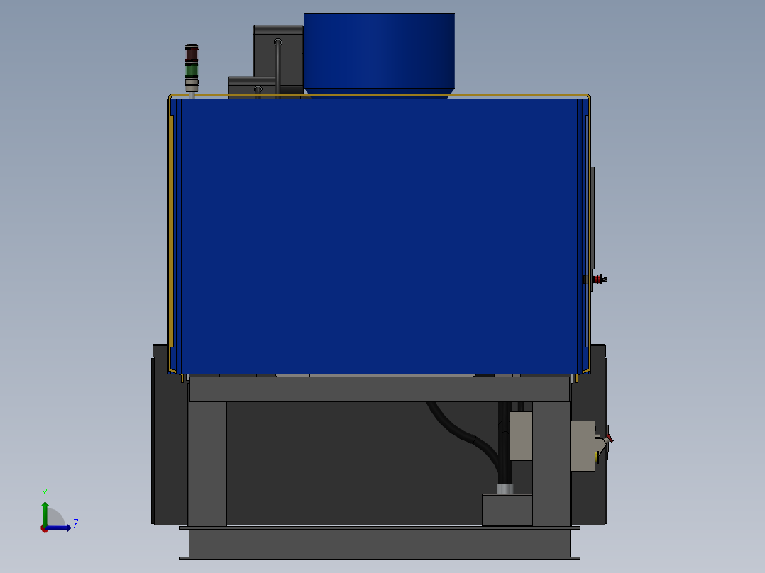 注塑机模型 3D图纸 外部模型机械设备solidworks 3D模型左视图