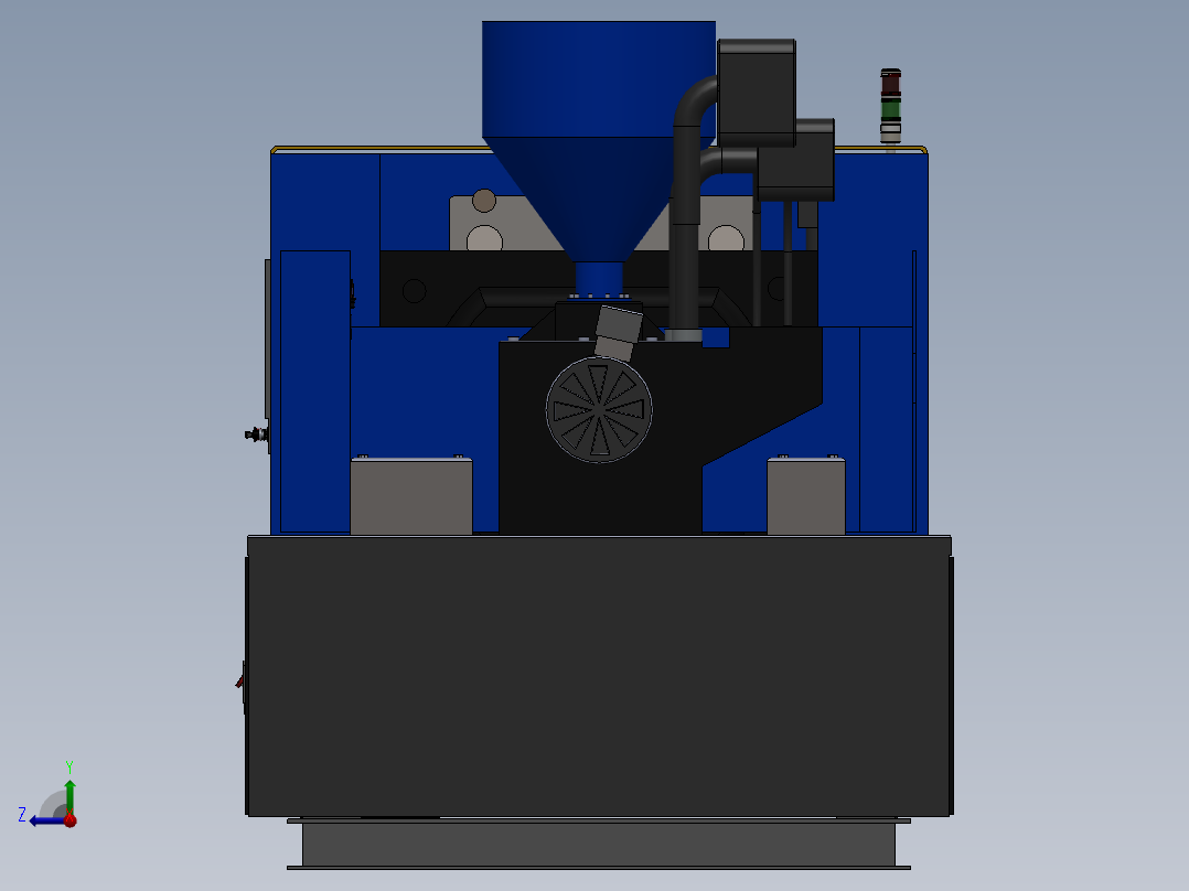 注塑机模型 3D图纸 外部模型机械设备solidworks 3D模型右视图