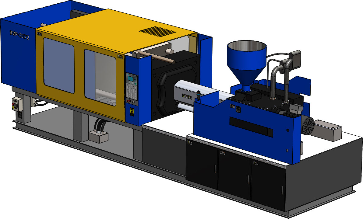 注塑机模型 3D图纸 外部模型机械设备solidworks 3D模型