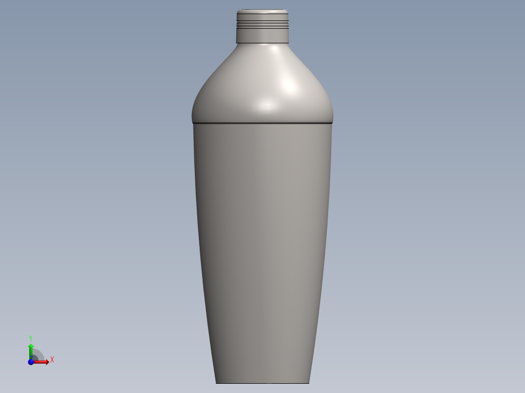 SOLIDWORKS 喝水瓶子造型设计前视图