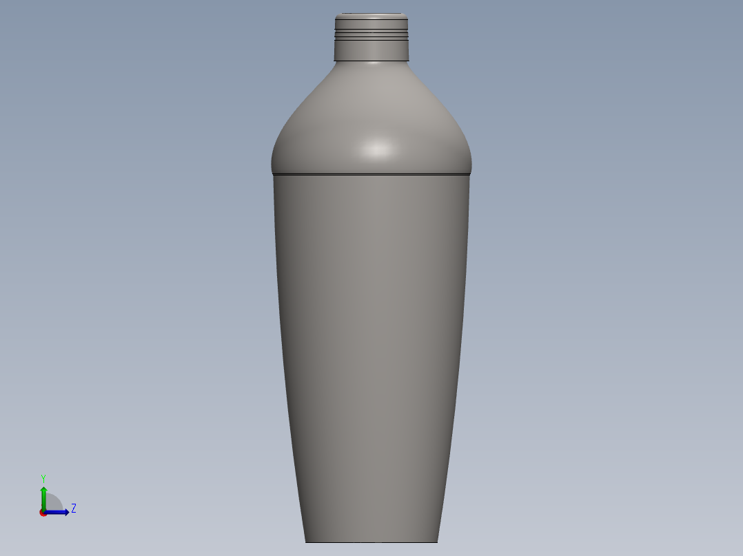 SOLIDWORKS 喝水瓶子造型设计左视图