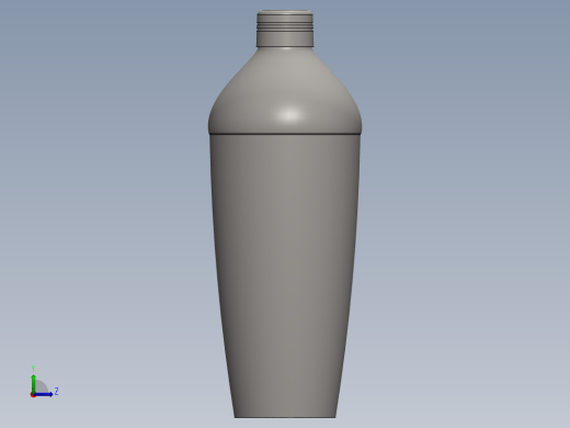 SOLIDWORKS 喝水瓶子造型设计左视缩略图
