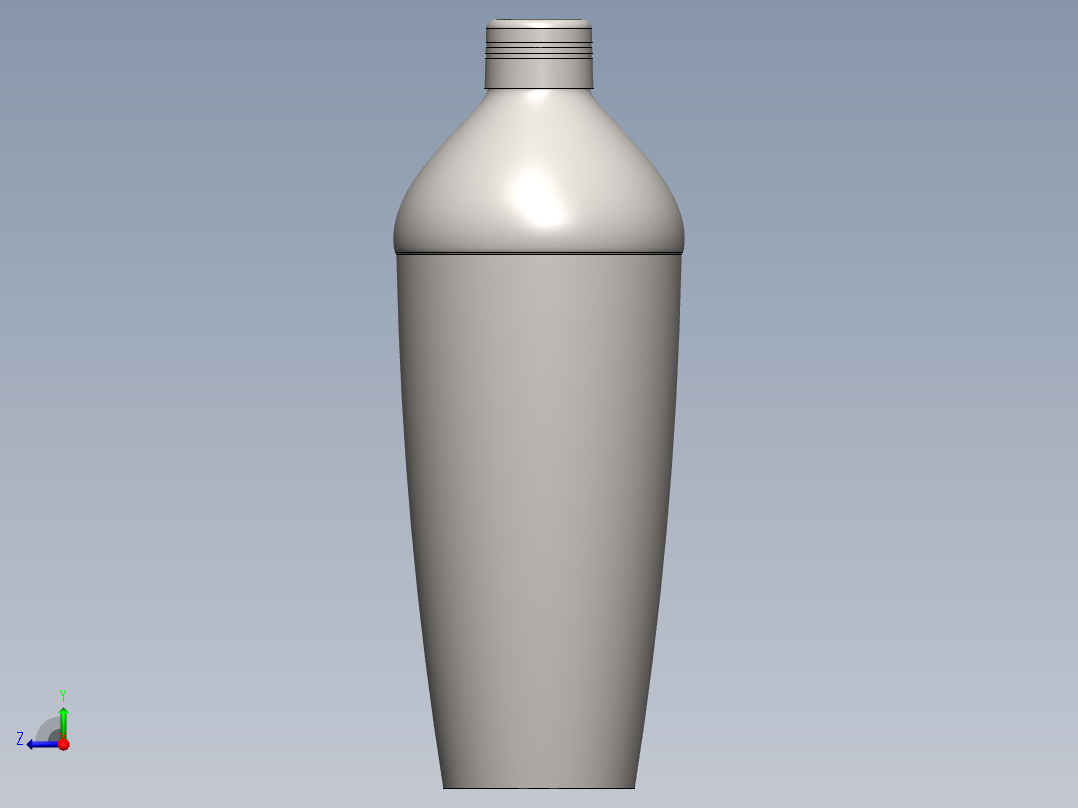 SOLIDWORKS 喝水瓶子造型设计右视图