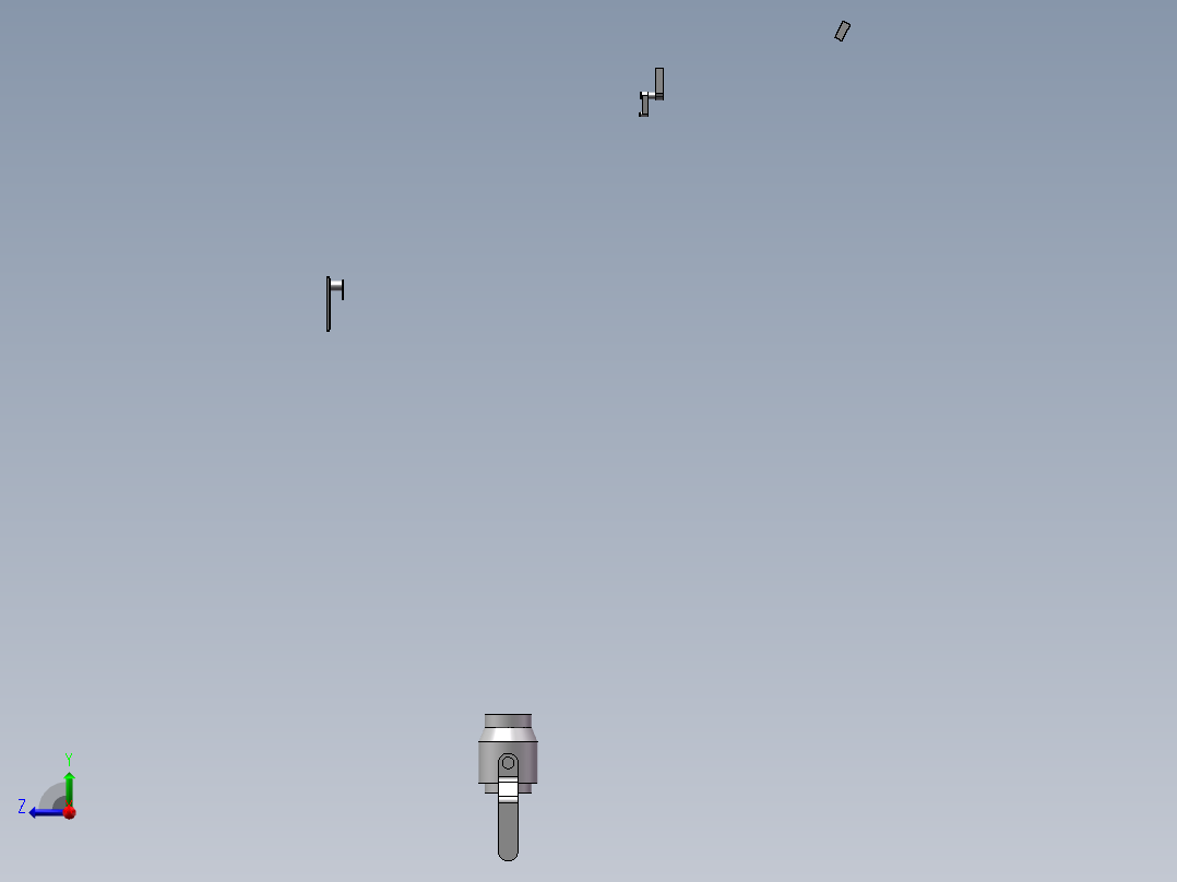 环卫餐厨车三维数模设计右视图