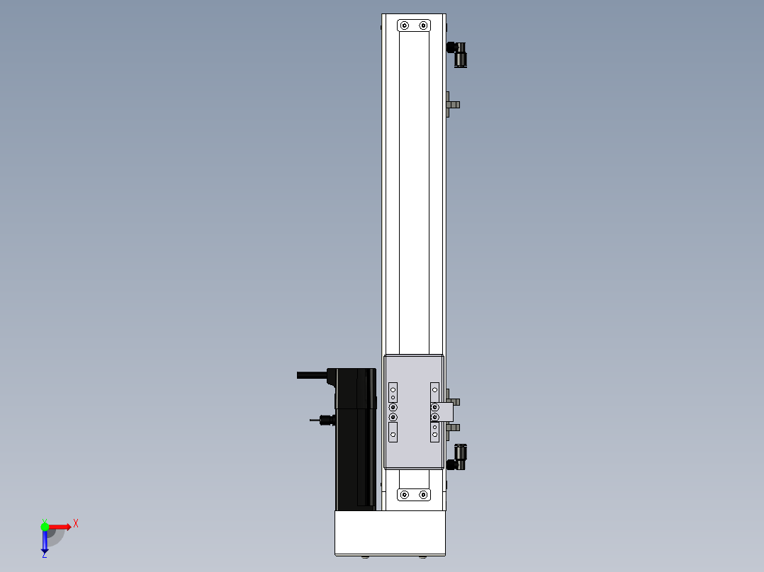 Toyo东佑达直线模组-ECH6-300-BR+煞車俯视图