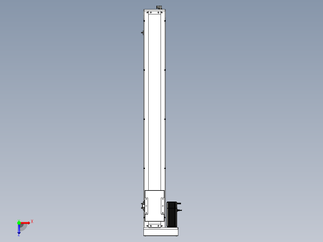 Toyo东佑达直线模组-ECH14-1050-BL-400W+煞車俯视图