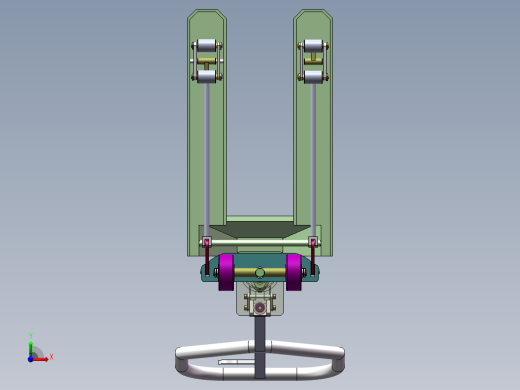 手动液压车设计【手推叉车】【SOLIDWORKS】【原创】90前视缩略图